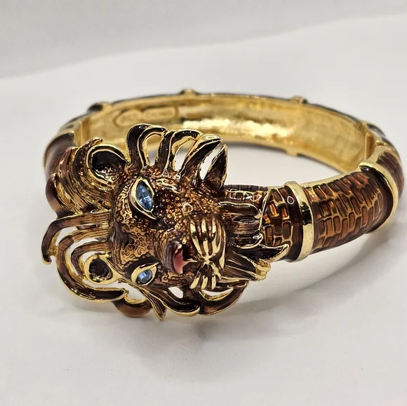 Authentic Rare Vintage Kenneth Jay Lane Clamper Bracelet! - Picture 5 of 12